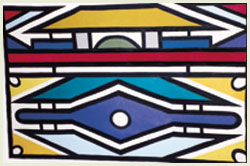 escalier en couleurs ndebele